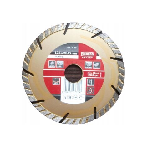 Disque diamant modeco mn-78-313 turbo coupe à sec 125 mm (1/3)