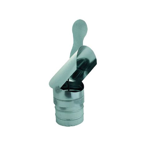 Fumaiolo comignolo girevole in lamiera zincata attacco maschio con cuscinetto a bagno d'olio Zincato   13 cm