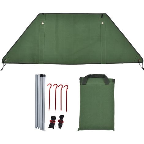 Pare-vent de Camping Pliable pour Réchaud avec Tiges de Support pour BBQ et Pique-nique en Plein Air (1/5)