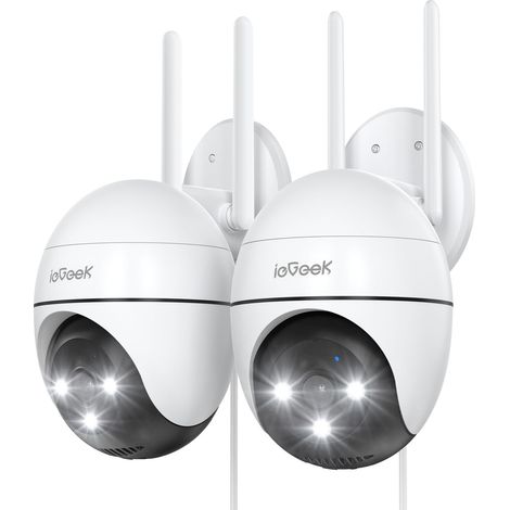 ieGeek 2Stk. 2K Überwachungskamera Aussen WLAN PTZ Outdoor IP Kamera Überwachung Außen WiFi Dome Camera mit Farbiger Nachsicht Bewegungserkennung Mensch Bewegungsmelder Zwei-Wege-Audio (1/5)
