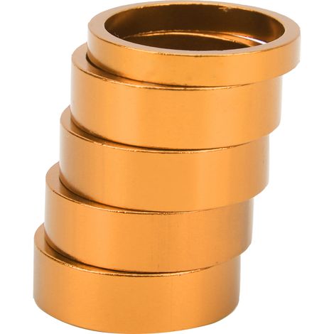 Jeu de 5 rondelles de fourche avant VTT 28,6mm, entretoises de potence et joints dorés pour bicyclette (1/5)