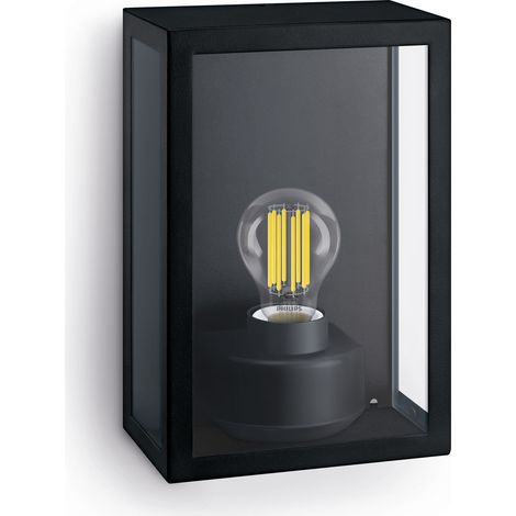Philips Aplique para exterior ALZOR rectangular Sin Bombilla max.25W E27 IP44 (1/5)
