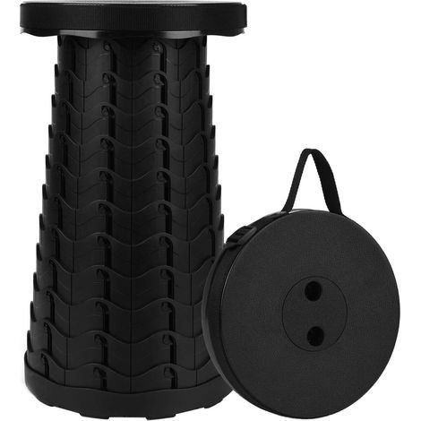 Sedia da campeggio/pesca, pieghevole, 180 kg, nera (1/5)