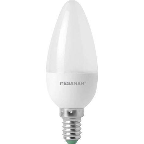 Megaman MM21072 LED CEE F (A - G) E14 forme de flamme 4.9 W = 40 W blanc chaud (Ø x L) 35 mm x 100 m