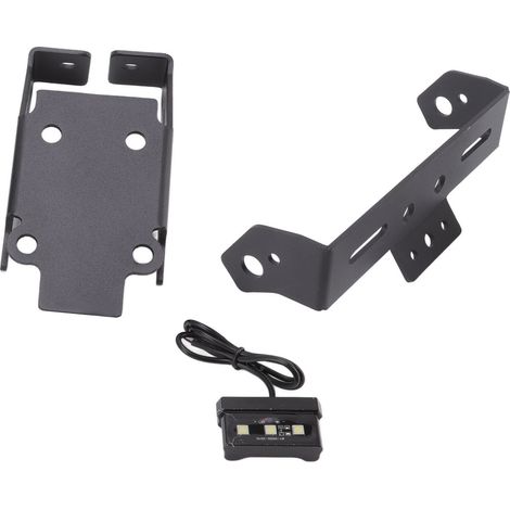 Support de plaque d'immatriculation moto avec 3 LED, en acier au carbone, compatible avec SUZUKI GSXS 1000 (à partir de 2022). (1/5)