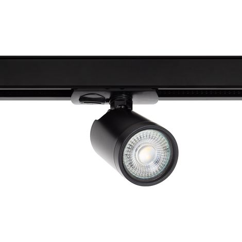 Spot à Douille sur Rail Monophasé Davos pour Ampoule GU10 / GU5.3  Noir (1/5)