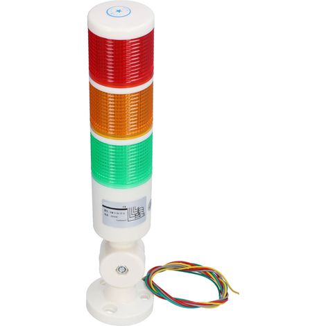 BERM Signal Tower Always Bright LED 3 Colour Alarm Light Foldable Warning Device AC220V