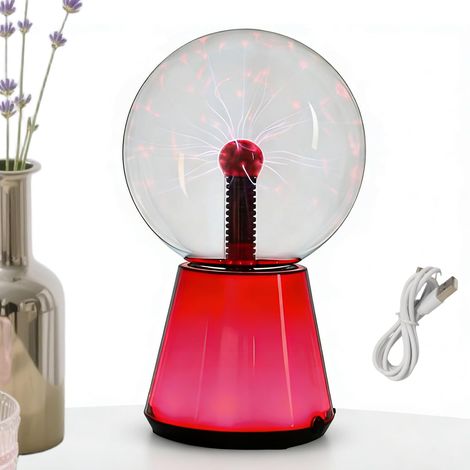 Lampe boule plasma 7 couleurs à éclairage tactile Boule électrique décorative pour vacances, maison, école, bureau, appartement, dortoir, salon, chambre à coucher, bureau (1/5)
