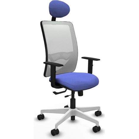 Sedia ergonomica piqueras y crespo Zulema rete bianca supporto lombare (1/2)