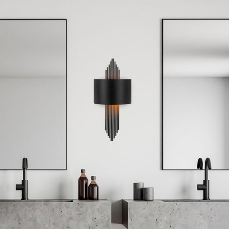 Wandlampe 1-flammiges Black Metal Andes