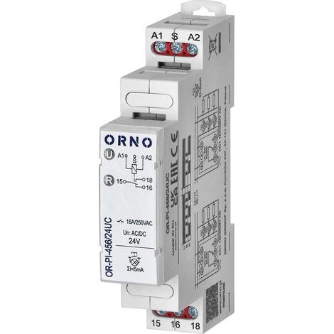 Bistabiles Installationsrelais 24 VAC/DC, 16A OR-PI-456/24UC