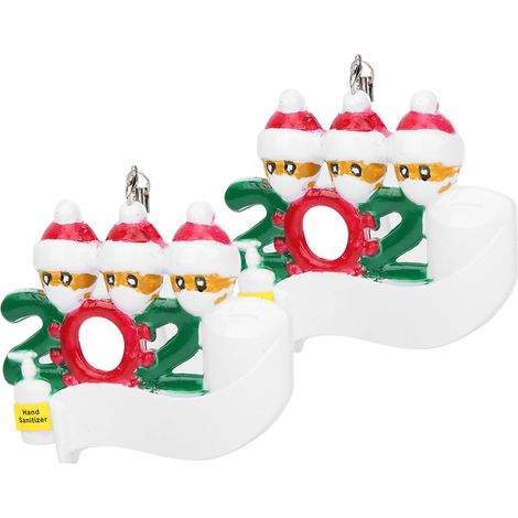 Lot de 2 décorations de Noël : pendentifs à suspendre pour sapin, Père Noël, décorations de fêtes n°2 (1/5)