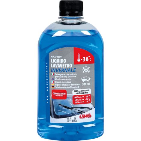 Liquido lavavetro invernale, concentrato (-36°C) - 500 ml