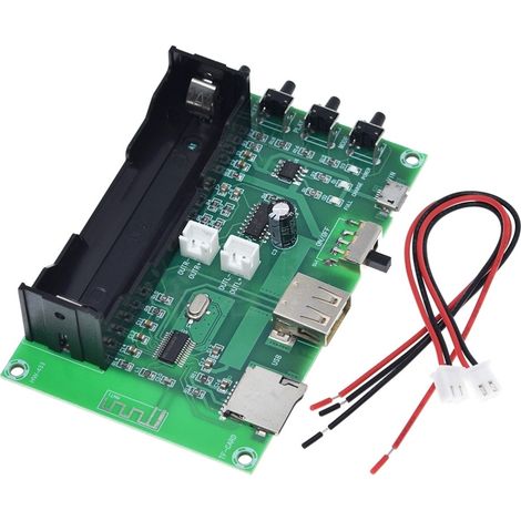 Amplificateur Bluetooth 2 canaux 10W, carte récepteur stéréo numérique pour enceintes DIY, module audio sans fil 5.0, kit ampli puissance 12V, haut-parleur 4-8Ω. (1/5)