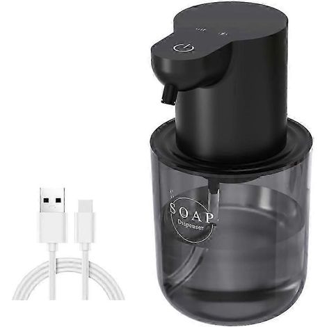 Distributeur automatique de savon mousse, 4 vitesses réglables, sans contact, 400 ml, mural, distributeur de gel hydroalcoolique rechargeable (EK) (1/5)