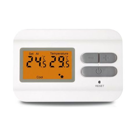 Avidsen 103952 Termostato Digitale da Parete Display LCD Controllo Caldo Freddo a Batteria 5°C 35°C colore Bianco (1/6)