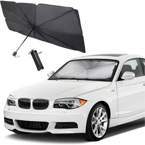 Parapluie Pare-Soleil Pliable pour Pare, Pare-Soleil Pliable Protection Pare Brise Interieur Voiture, Auto Matériau réfléchissant de Protection Solaire Parapluie(Grande) (1/5)
