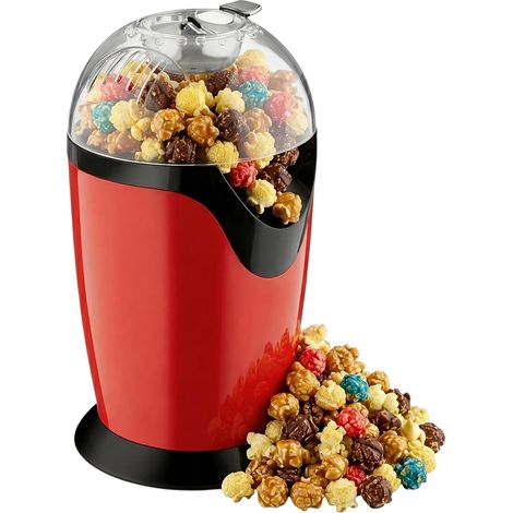 Machine à pop-corn à air chaud, 1200 W, grande capacité, couvercle transparent, sans graisse, sans huile, pour la maison, soirée cinéma (1/5)