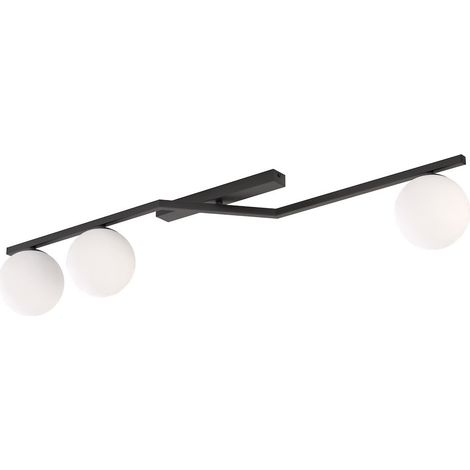Plafoniera industriale nera sfere bianche 3xE14 Emibig NATON (1/5)