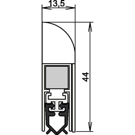 athmer joint de porte Wind-Ex 1-310 1-s.L.860mm aluminium argent HLT - 1-310-0860 (1/4)
