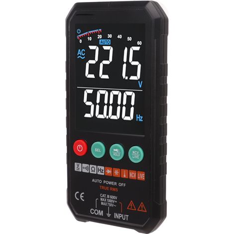 Multimètre numérique intelligent avec écran HD, détection automatique, protection anti-brûlure, portable, testeur de tension électrique (1/5)