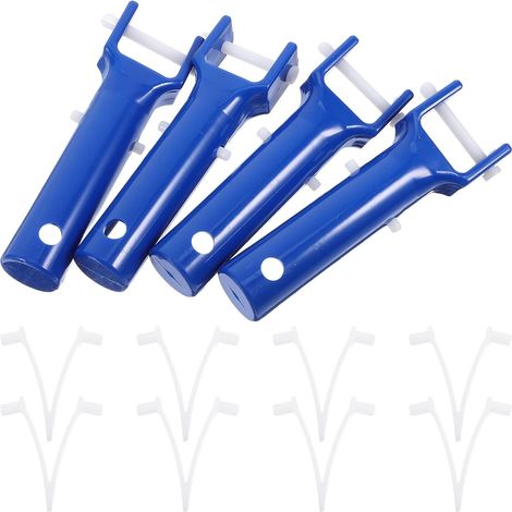 Blauer Poolgriff mit V-Clips zum Austauschen, ABS-Poolzubehör für Wartung und Reinigung, Sommerurlaub (1/5)