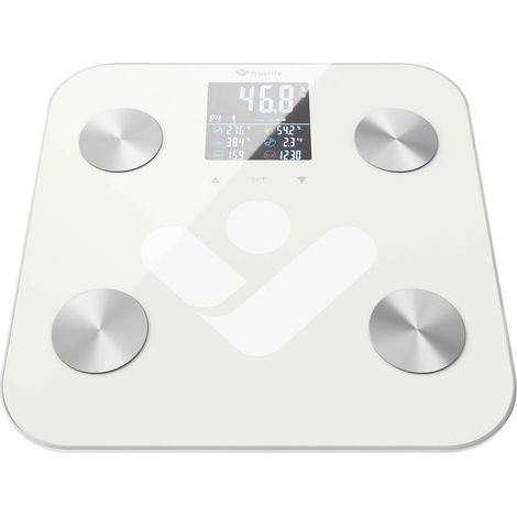 truelife FitScale W6 BT Pèse-personne numérique Plage de pesée (max.)=180 kg blanc, gris avec Bluetooth Y299353 (1/4)