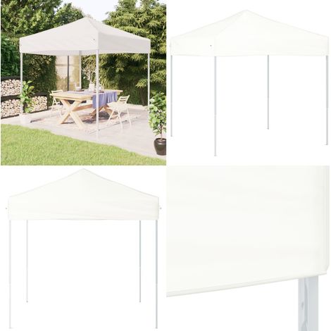 Tente de réception pliable Blanc 2x2 m - Tente Pliante - Gazebo - Parasol - Abri Extérieur - Tonnelle - Home & Living (1/5)