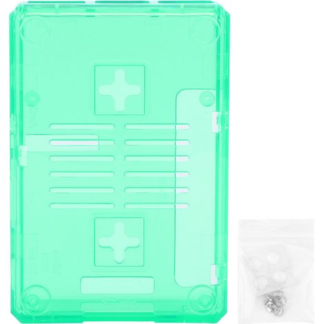 Coque de protection givrée ABS coque en coque pour Raspberry Pi 3B 3B+ Style D avec vis (Vert) (1/5)