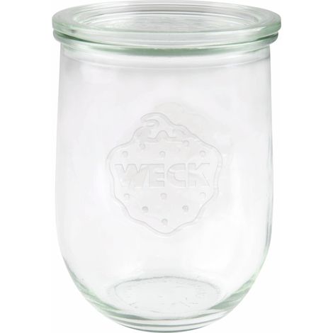Weck Einkochgläser Tulpenform 1L, Einweckgläser, Rundrandglas mit Deckel