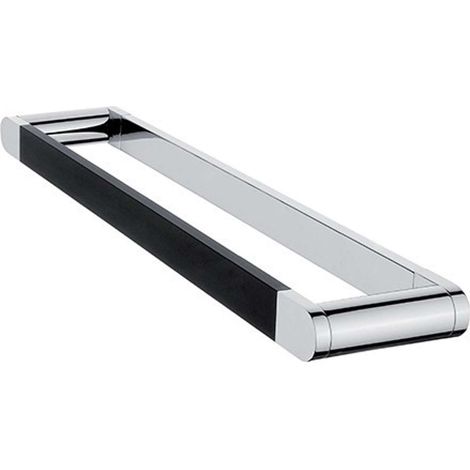 Nimco Nava - Portasciugamani, lunghezza 45 cm, nero opaco/ cromo NA 28046