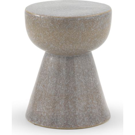 Tabouret/tabouret auxiliaire en céramique gris clair (1/3)