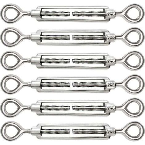 Stück verstellbare M5-Drahtseilspanner, Öse und Öse aus Edelstahl 304 für Kabelspanner, Stahlseilspanner, Hakenzubehör (1/4)