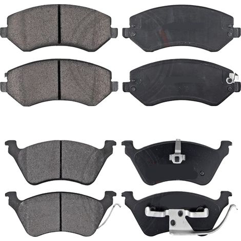 KIT PASTIGLIE FRENO ANTERIORI E POSTERIORI compatibile con JEEP COMPASS (MP,M6) / PASTIGLIE FRENANTI AUTO OEM FDB4688,FDB5049 / SOSTITUZIONE DIRETTA / BASSA POLVERE / SILENZIOSO