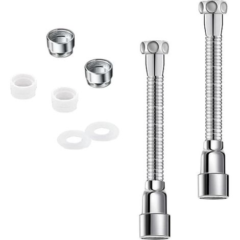 Flexible und rutschfeste Küchenarmaturverlängerung – zweiteiliges Set – geeignet für Küchenarmaturen und Spülbecken.