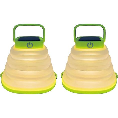 Lampe de camping pliable portable à énergie solaireétanche USBLampe de camping rechargeable à pendentif, lumière jaune,2Article (1/5)