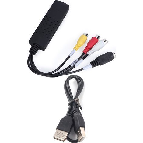 Cavo adattatore da USB a RCA/S-Video per la registrazione video di televisori, lettori DVD e videoregistratori VHS. (1/5)