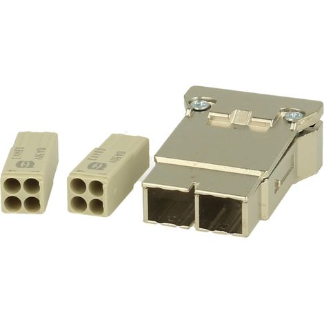 HARTING Han MegaBit Modul für 1 Kabel Buchseneinsatz (F) Crimpanschluss, 8-polig+Schirmung 50V, 10A - 1 Stück (1/3)