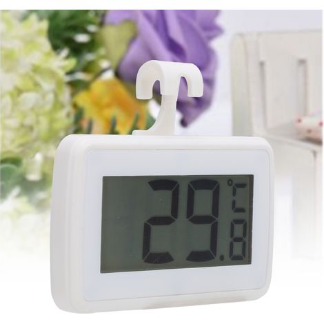 Thermomètre pour réfrigérateur domestique avec crochet magnétique, indicateur de température pour congélateur de supermarché avec alarme de givre -20 à 110 degrés Celsius (1/5)