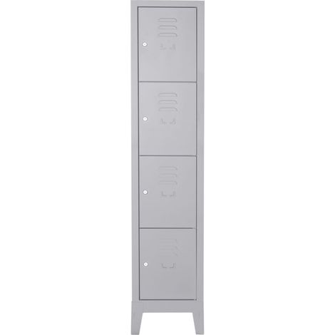 Armadio metallo acciaio portaborse 4 vani 36x40x180 cm