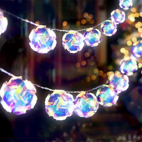 20 LED-Lichterkette mit Discokugeln und Spiegeln, 3 m lang, USB- und batteriebetrieben (1/5)