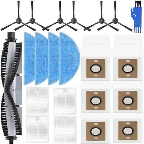 Pour aspirateur robot ILIFE A30 A30 Pro : 1 brosse principale, 6 sacs à poussière, 6 brosses latérales, 4 filtres HEPA, 4 lingettes de nettoyage, 1 brosse de nettoyage. (1/5)