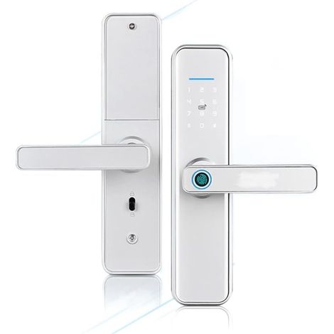 Serrure de Porte Intelligente Empreinte Digitale étanche Tuya cerradura Inteligente fechadura eletronica Ruban Serrure de Porte Intelligente (Color : X7tyS-no mprtise, Size : L) (1/5)