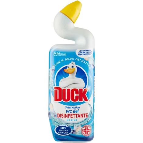 DUCK Gel Disinfettante WC 750ml - Liquido Marine - Uccide 99,9% batteri