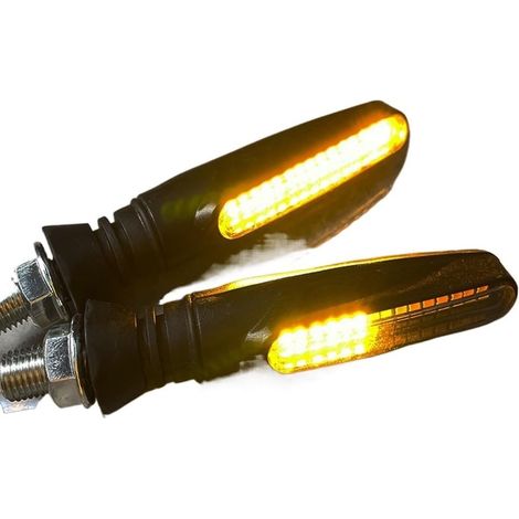2 Pièces Clignotant De Moto 12V Universel DRL Clignotant d'eau Qui Coule Indicateur De Lumière Diurne (1/5)