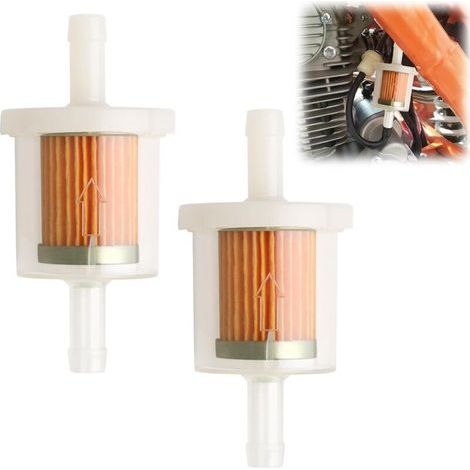 4 Pièces Filtres à Essence de 8 mm, Universel Carburant Filtre, Réutilisable Filtre à Carburant, Filtration Haute Densité, pour Motos, Tondeuses à Gazon, Scooters (1/5)