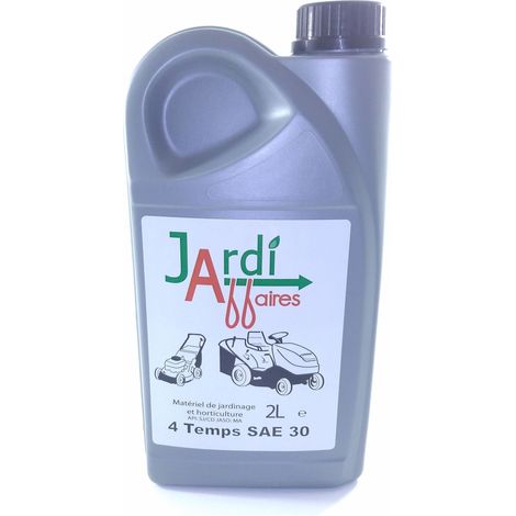 Huile moteur 4 temps SAE30 professionnelle Jardiaffaires 2 litres