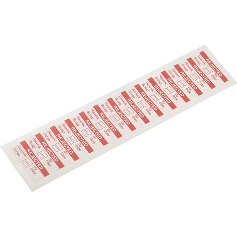 Etiquette adhésive pré-imprimée RS PRO Blanc, 140 par paquet ( Prix pour Sachet de 140 )