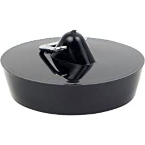 Schläfer 439719 Tappo Lavandino Bagno in Pvc per Scarico Bidet e Vasca da 1 1/4"con Ø 40,5mm, Tappo per Piletta Scarico Lavello, Colore Nero (1/5)