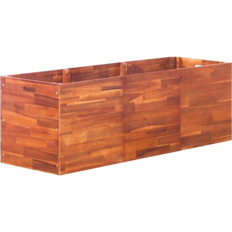 Vidaxl – Lit surélevé de jardin en bois d'acacia 150x50x50 cm – Résistant aux intempéries – Parfait pour plantes, légumes et herbes (1/7)